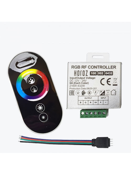Контроллер для светодиодной ленты RGB Touch-пульт DC12-24V 6A IP20 100-002-0432