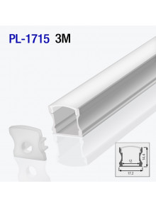 Алюминиевый профиль накладной для светодиодной ленты 3m/set 17.2*14.4mm PL-1715 3m PANLIGHT