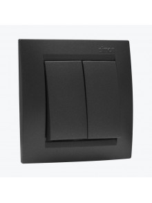 Intrerupator dublu cap scara SIMON 15 Grafit