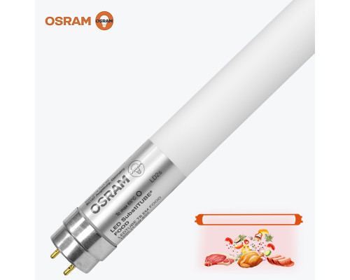 Tub LED OSRAM pentru carne T8 11.6W 1100Lm 1200mm G13 3300К 230V ST8 FOOD-1.2M