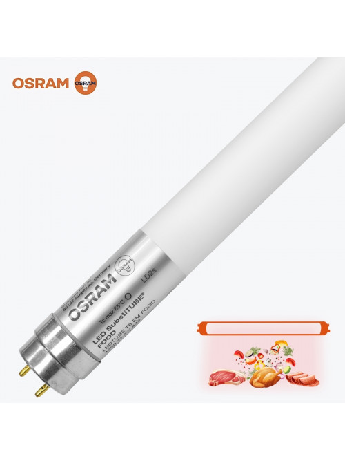 Светодиодная лампа OSRAM для мяса T8 11.6 Вт 1100 Лм 1200мм G13 3300К 230V ST8 FOOD-1.2M