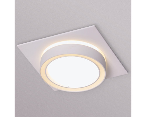 Встраиваемый светильник GU10/GU5,3 квадратный белый PL-23007W