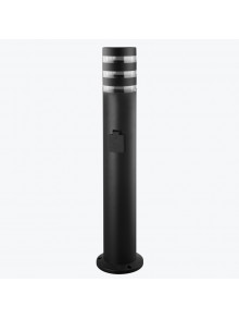 Садово-парковый светильник с розеткой SHUKO max.10W E27 IP44 черный PL-153550PR PANLIGHT