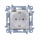 Priza euro protectie pentru copii cu capac alba IP44 CGSZ1BZ.01/11A SIMON 10
