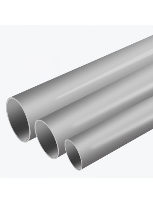 Труба гладкая ПВХ жесткая d20 мм серая (3 м) trg-20-3m EKF-Plast