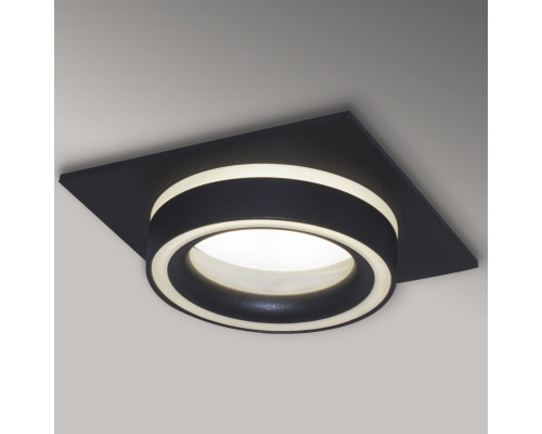 Spot incorporat GU10/GU5,3 patrat negru PL-23007B