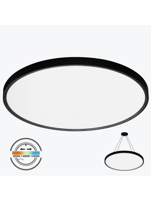 Плафон потолочный LED 50W 3CCT PL-CL50X3CCT-BL 230V IP20 черный 600x27 Ultra Slim PANLIGHT