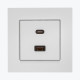 Розетка двойная USB тип А+С белая мат TEC2CA.01/111 SIMON 55