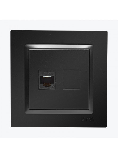 Priza calculator unitara RJ45 cat 5e negru mat C51.01/49 SIMON 10