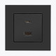Розетка двойная USB тип А+С черный мат TEC2CA.01/149 SIMON 55