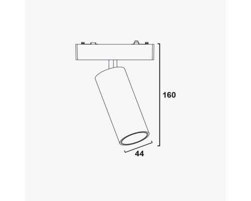 Трековый светильник на магнитную шину черный 9Вт,4000K,DC48V,PANLIGHT ULTRA SLIM PL-9MTE-BK