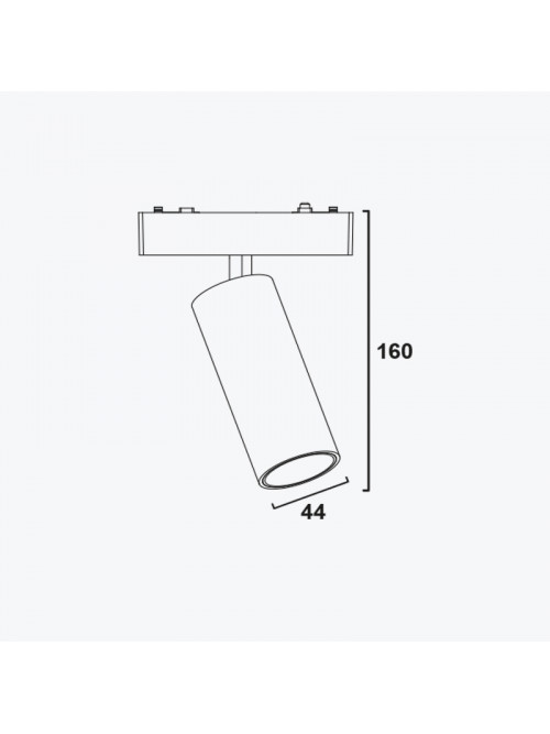 Трековый светильник на магнитную шину черный 9Вт,4000K,DC48V,PANLIGHT ULTRA SLIM PL-9MTE-BK