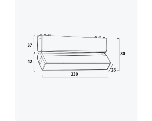 LED liniar mat pliabil magnetică negru12W,4000K,DC48V,230MM PANLIGHT ULTRA SLIM PL-12MTD-BK