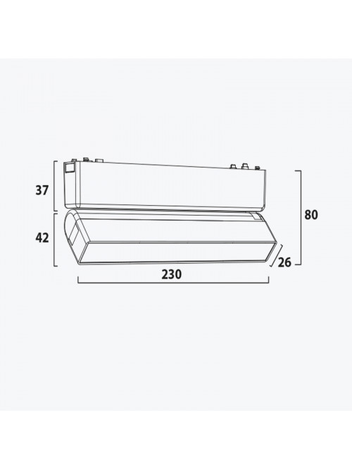 Светильник Linear поворотный на магнитную шину черный 12Вт,4000K,DC48V,230MM PANLIGHT ULTRA SLIM PL-12MTD-BK