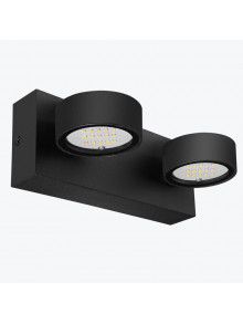 Светильник настенный LED 2x3W 4000K уличный IP54 PL-150102PS черный PANLIGHT