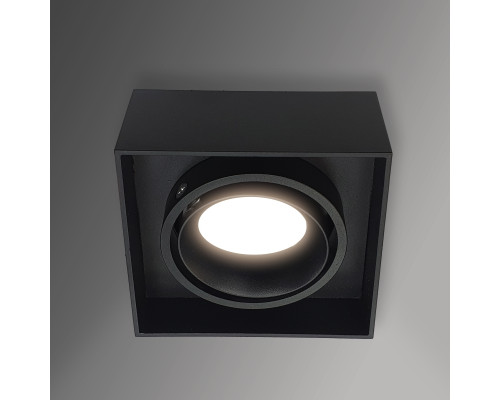 Встраиваемый светильник GU10 квадратный черный PL-23151B