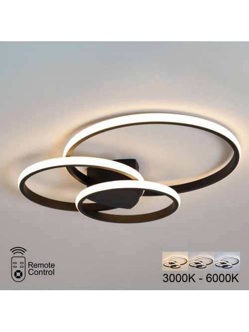 Светодиодная люстра 46W черная PL-21743B