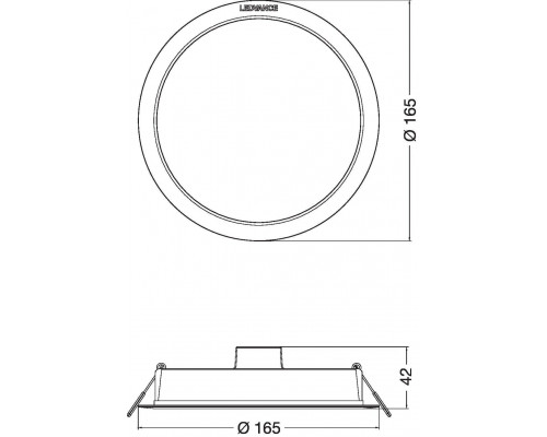 Spot LED Downlight DL DN 165 13W 865 WT IP44 LEDV