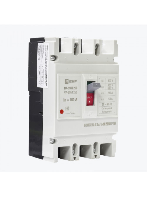 Автоматический выключатель ВА-99МL 250/160А 3P 20кА EKF Basic