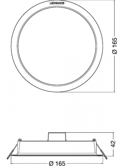 Spot LED Downlight DL DN 165 13W 840 WT IP44 LEDV
