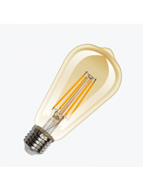 Светодиодная лампа филамент AMBER ST64 8W 2200K E27 880 Лм PL-ST64AF8WW PANLIGHT