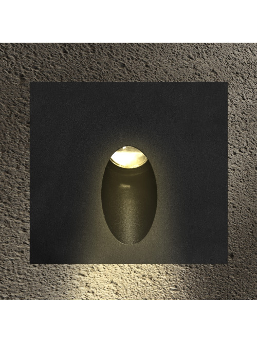Светильник LED 3W 4000K IP54 для подсветки лестниц и стен черный PL-13121I PANLIGHT