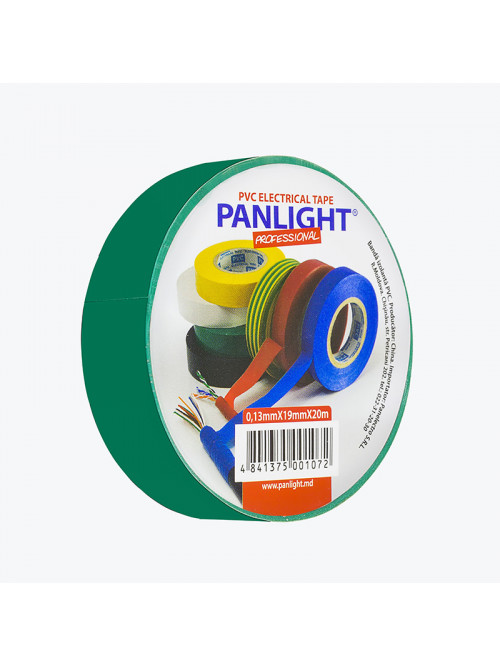 Изолента ПВХ зеленая 19x20 PANLIGHT
