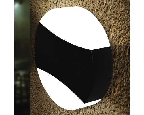 Светильник настенный LED 9W 4000K уличный IP54 круглый черный PL-15202P PANLIGHT