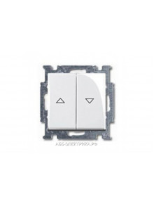 Выключатель жалюзийный кнопочный, цвет Белый, ABB Basic 55