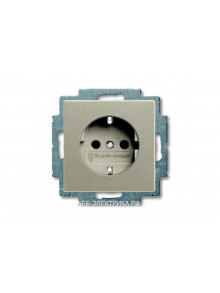 Розетка с/з (безвинтовой зажим), цвет Шампань, ABB Basic 55