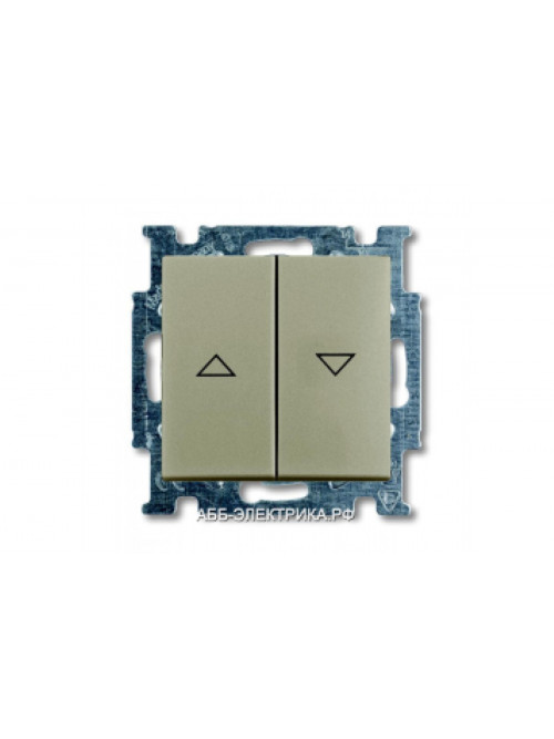 Выключатель жалюзийный кнопочный, цвет Шампань, ABB Basic 55