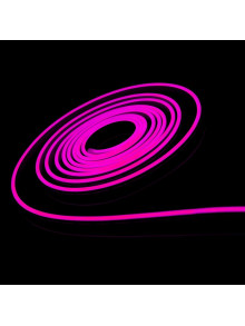 Светодиодный неон PROLUM™ 6x12, IP68, 12V, Series "FX", Розовый, PRO
