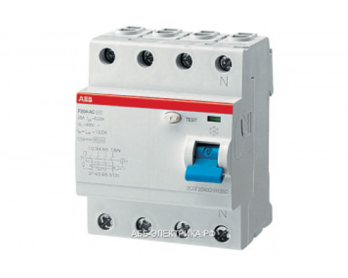 ABB F204AC УЗО 4Р 63А 30mA (AC)