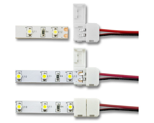 Кабель PROLUM™ для ленты 8мм, 2835\3528, + 2 зажима