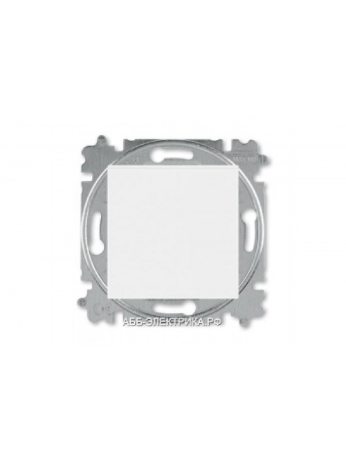 Выключатель 1-клавишный; кнопочный, цвет Белый/Белый, Levit, ABB