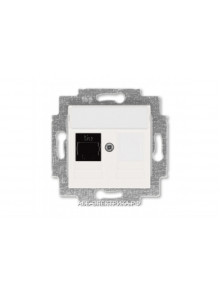 Розетка информационная ABB Levit RJ45 категория 5e и заглушка жемчуг