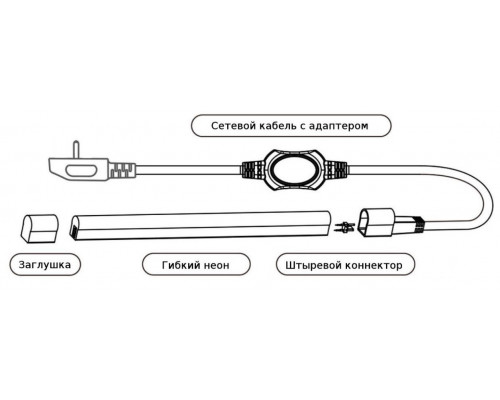 Светодиодный неон PROLUM™ 8x16, IP68, 220V, Series "GL", Зеленый, PRO
