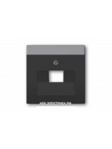 Розетка компьютерная 1-ая кат.5е, RJ-45 (интернет), цвет Антрацит, ABB Solo/Future
