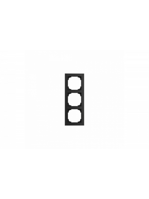 Cover frame 3gang glass black - Busch-art linear
