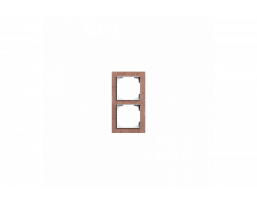Cover frame 2gang slate terra rosso - Busch-art linear