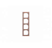 Cover frame 4gang slate terra rosso - Busch-art linear