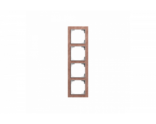 Cover frame 4gang slate terra rosso - Busch-art linear