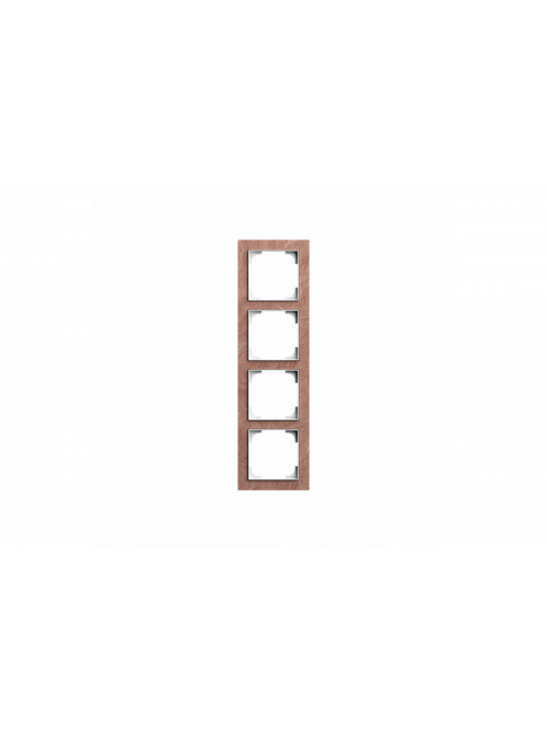 Cover frame 4gang slate terra rosso - Busch-art linear