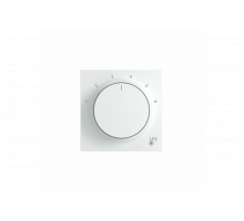 Cover plate with legend Characters 1 ... 6 for Thermostat Turn button studio white - Busch-art linear