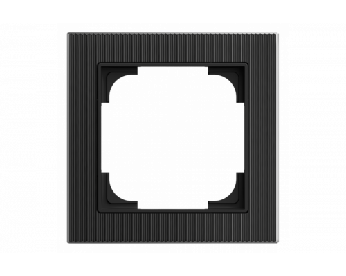 Cover frame 1gang glass black - Busch-art linear