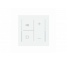 Busch-Jaeger – LFMW/A.4.70.11-44M Cover plate with legend with Symbols "music control" studio white matt - Busch-art linear