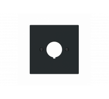Cover plate Bore hole 1 gang black matt - Busch-art linear
