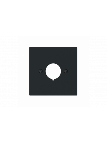 Cover plate Bore hole 1 gang black matt - Busch-art linear