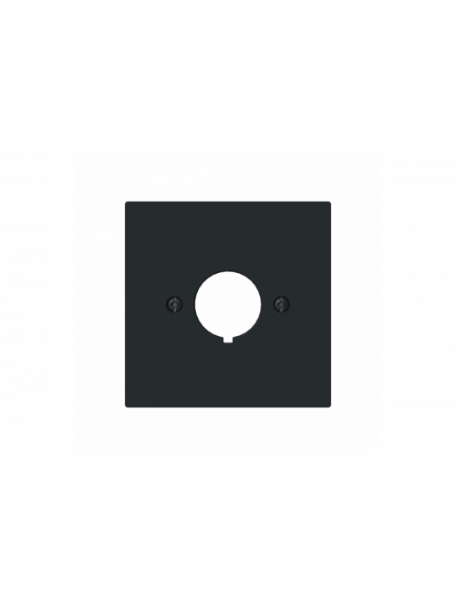 Cover plate Bore hole 1 gang black matt - Busch-art linear