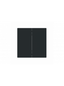 Control Element None for Dimmer Two-part button black matt - Busch-art linear